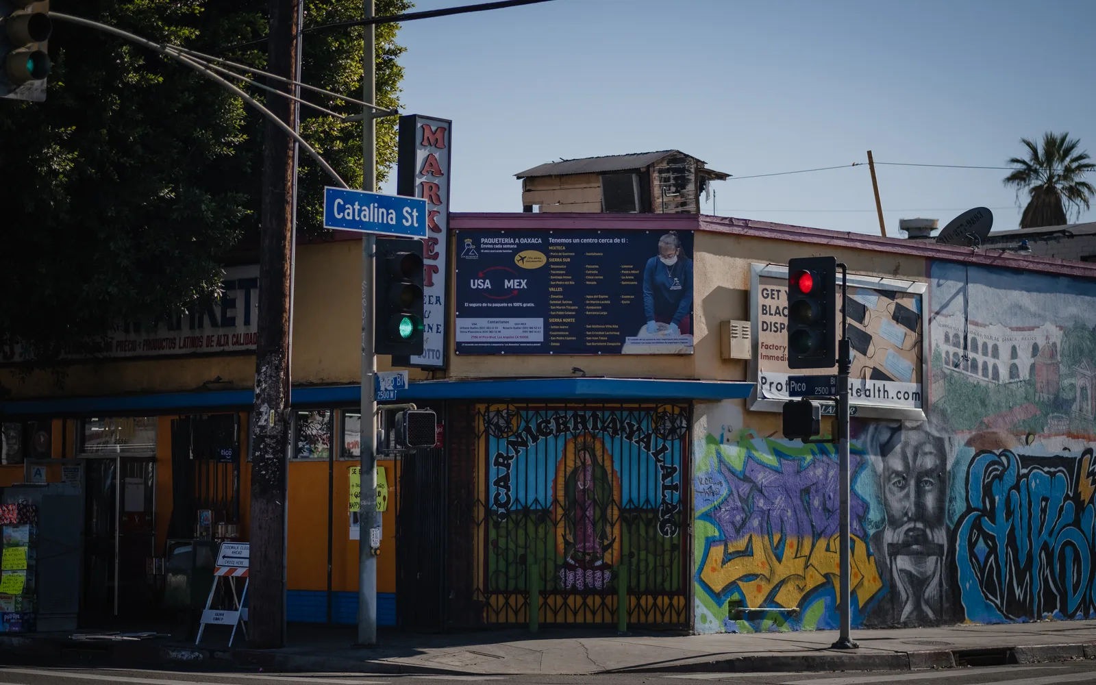 Vibrant Latino mural street art in Los Angeles